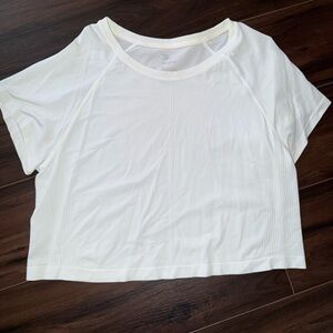 White Women's workout Top